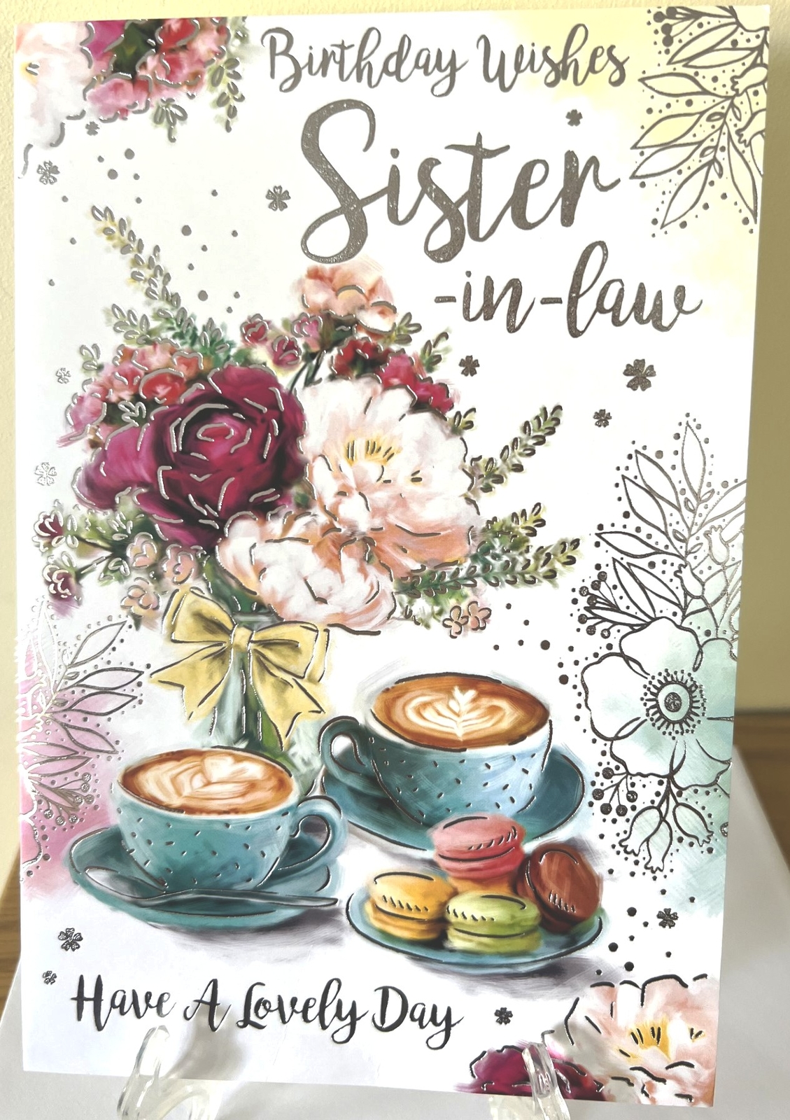 Birthday Wishes Sister-In-Law Card Female - Foil Finish