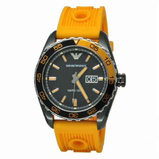 armani orange watch