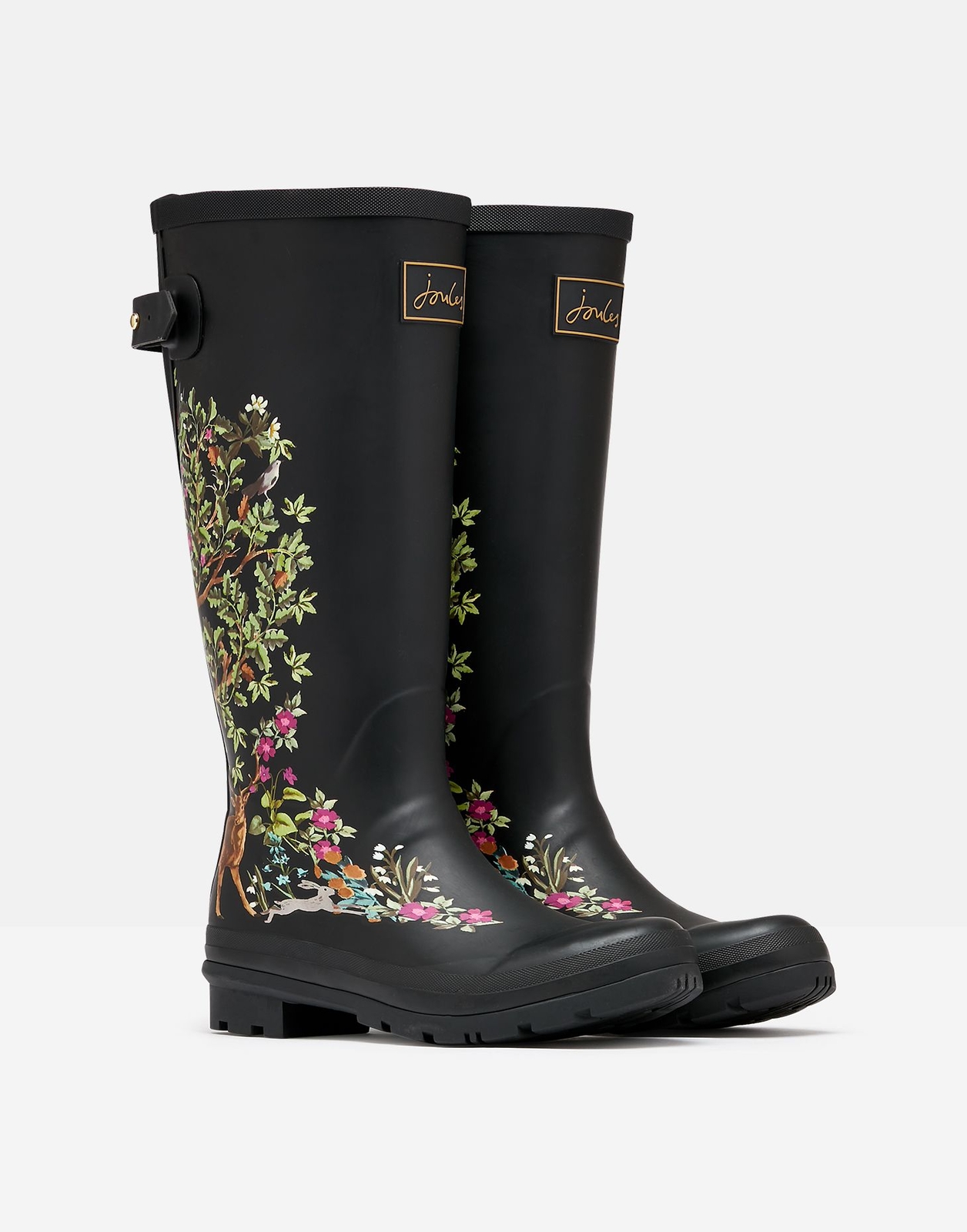 Joules Womens Printed Wellies With Back 