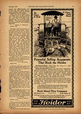 1919 Rock Island Plow Co. Ad: Heider Tractor C 12-20 - Rock Island, Illinois