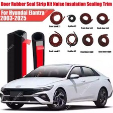 For Hyundai Elantra Door Rubber Seal Strip Kit Noise Insulation Sealing Trim For Hyundai Elantra Door Rubber Seal Strip Kit Noise Insulation Sealing Trim