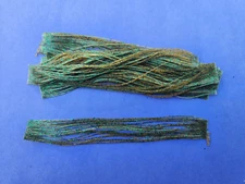 10 silicone Skirt Tabs  Pumpkin/Green Glitter T63 Fish Lure Spinnerbait Jig Bass