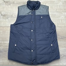 United By Blue Vest Mens Large Blue Quilted Puffer Insulated Full Zip Outdoor
