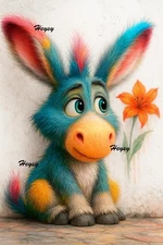 Cartoon Donkey – Digital Wall Art, Instant Download, Printable File