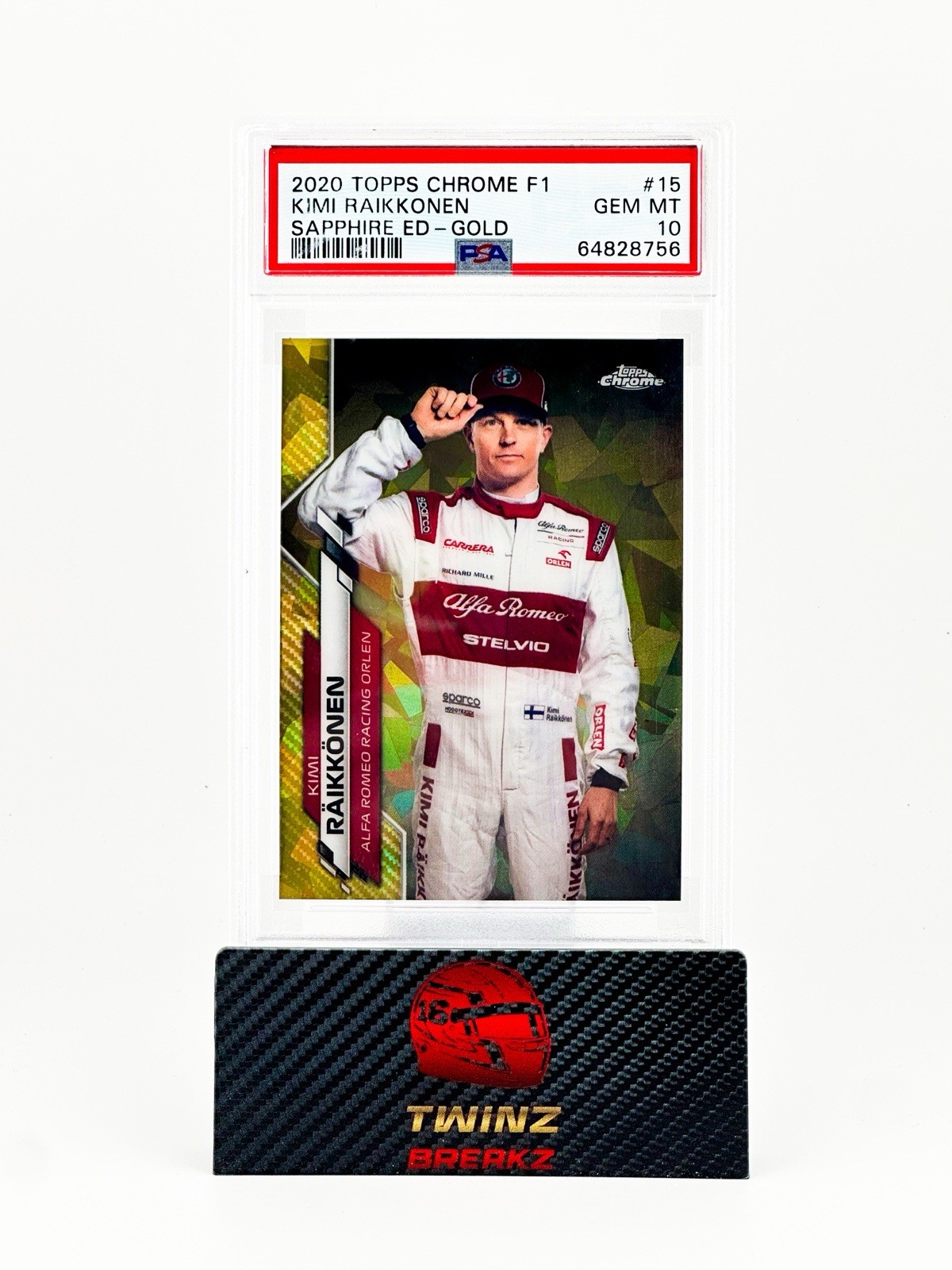 2020 TOPPS F1 CHROME SAPPHIRE KIMI RAIKKONEN GOLD PORTRAIT PSA 10 💎/50