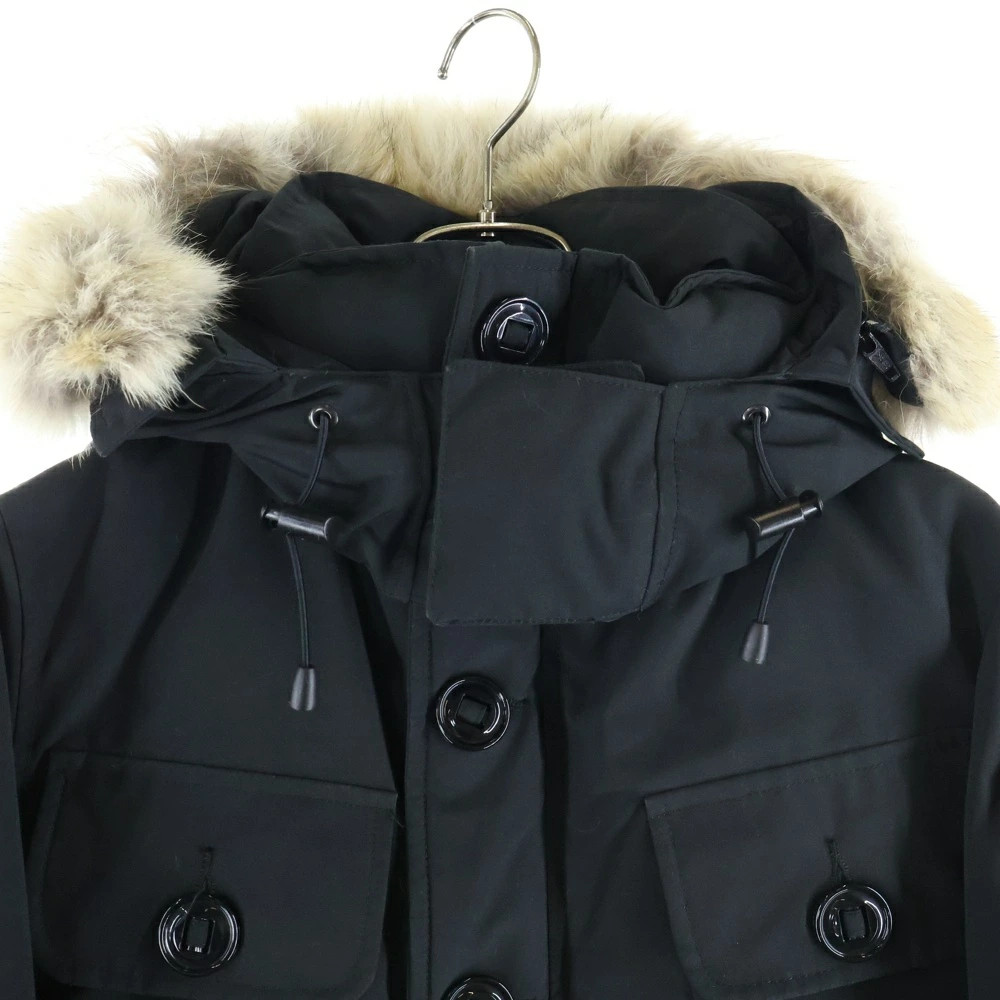 CANADA GOOSE Size: S RUSSELL Hoodie Fur Hooded Down Jacket Hoodie Black 2301JM [ thumbnail 3