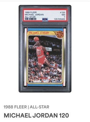 1988 Fleer All Star Team Michael Jordan #120 PSA 7 Chicago Bulls