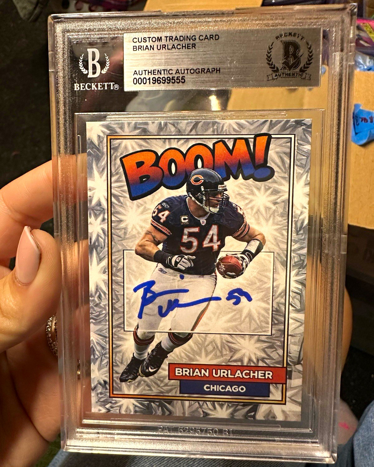 2021 Beckett Panini Donruss Gridiron Greats Brian Urlacher Bears #GG46 Auto BAS