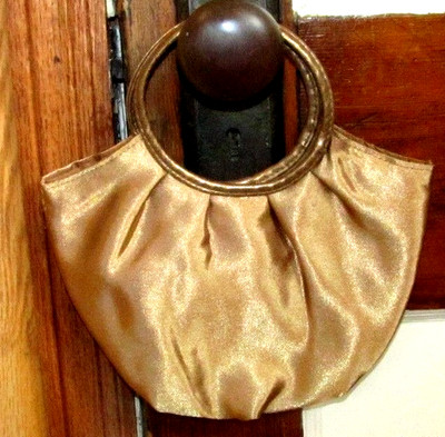 Small Gold Evening Bag Clutch Purse Makeup, Great for Going to Prom or Club