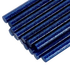 24 Pcs Mini Hot Glue Sticks, 0.28" Dia x 3.94" Long EVA Sticks, Flash Blue