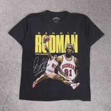 Dennis Rodman The Worm Rap Tee Large Black Short Sleeve T-Shirt