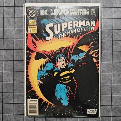 Superman: The Man of Steel Annual #1 (Newsstand Variant Cover) - (1992) - FN/VF