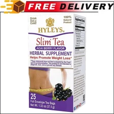 Hyleys Slim Tea Acai Berry Weight Loss Herbal Supplement Cleanse & Detox 25ct