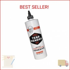 Tear Mender Instant Fabric And Leather Adhesive, 16 Oz Bottle, Tg-16