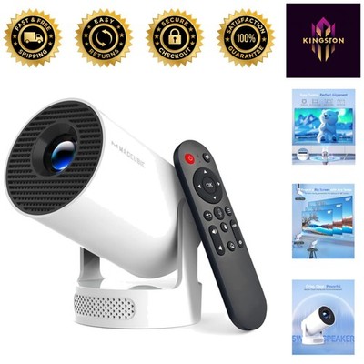 4K Support Mini Projector with Bluetooth 5.4 & Auto Keystone for Home Theaters