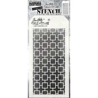Tim Holtz Schichtschablone - Linked Square THS157