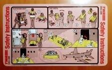 TWA Lockheed L1011-100 safety card (1987) RARE