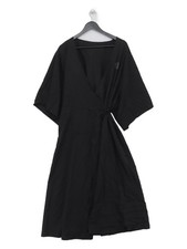 liquorish Wrap Maxi Dress M in Black