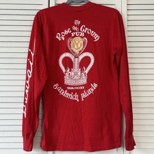Vintage 80s Crazy Shirts Hawaii Long Sleeve T-Shirt M Red Rose & Crown USA Made
