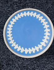 ANTIQUE COPELAND SPODE TEAPOT STAND BLUE JASPER WARE WEDGWOOD STYLE