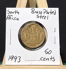 50 centimes acier plaqué laiton Afrique du Sud 1993