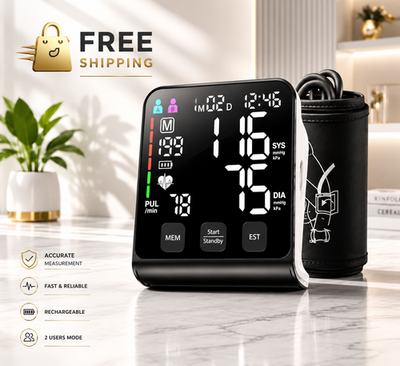 #ad Digital Blood Pressure Monitor Upper Arm BP Machine Large LCD Display Memory $45.99