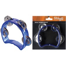 Stagg 4 Jingle Cutaway Tambourine Blue