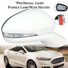 Right Pearl White Side Mirror For Ford Fusion 2013 14-2016 W/Heated Signal 7Pin