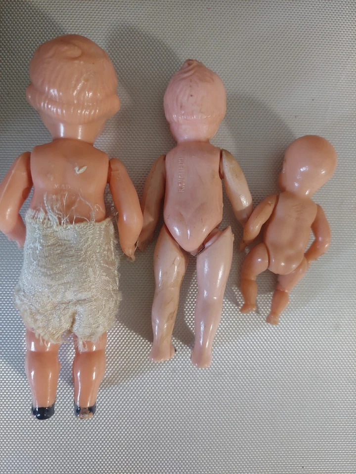 MINI bambole  anni 50-60, celluloide-QUERZOLA-GUGLIELMI  Made In Italy-- (BC1) - Immagine 2 di 2