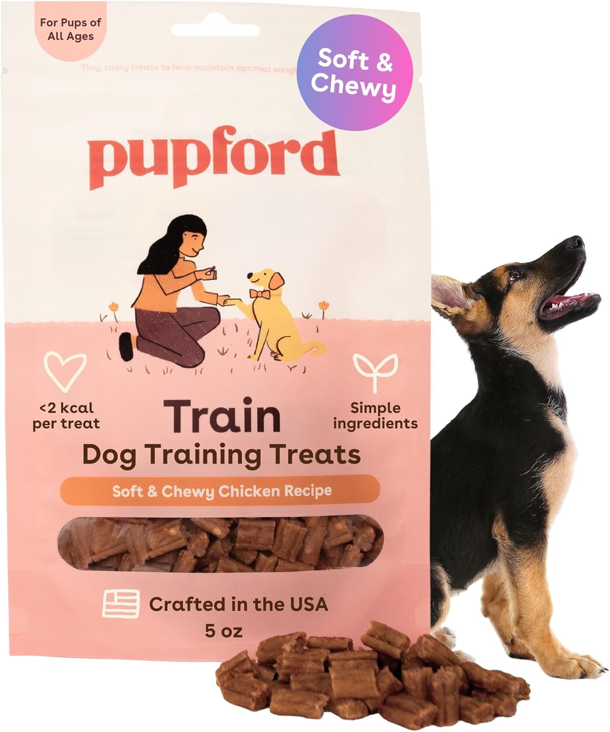 Pupford Soft & Chewy Training Treats for Dogs & Puppies 5 Ounce (Pack of 1)