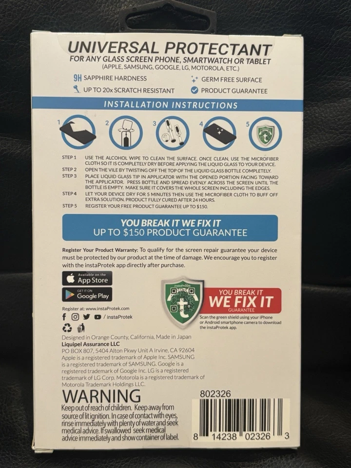 LIQUIPEL Protector Pantalla Vidrio Líquido 20x Resistente a Arañazos Nuevo Precintado Foto 2 de 2