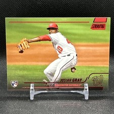 Josiah Gray 2022 Topps Stadium Club Red Foil Rookie RC Washington Nationals #62