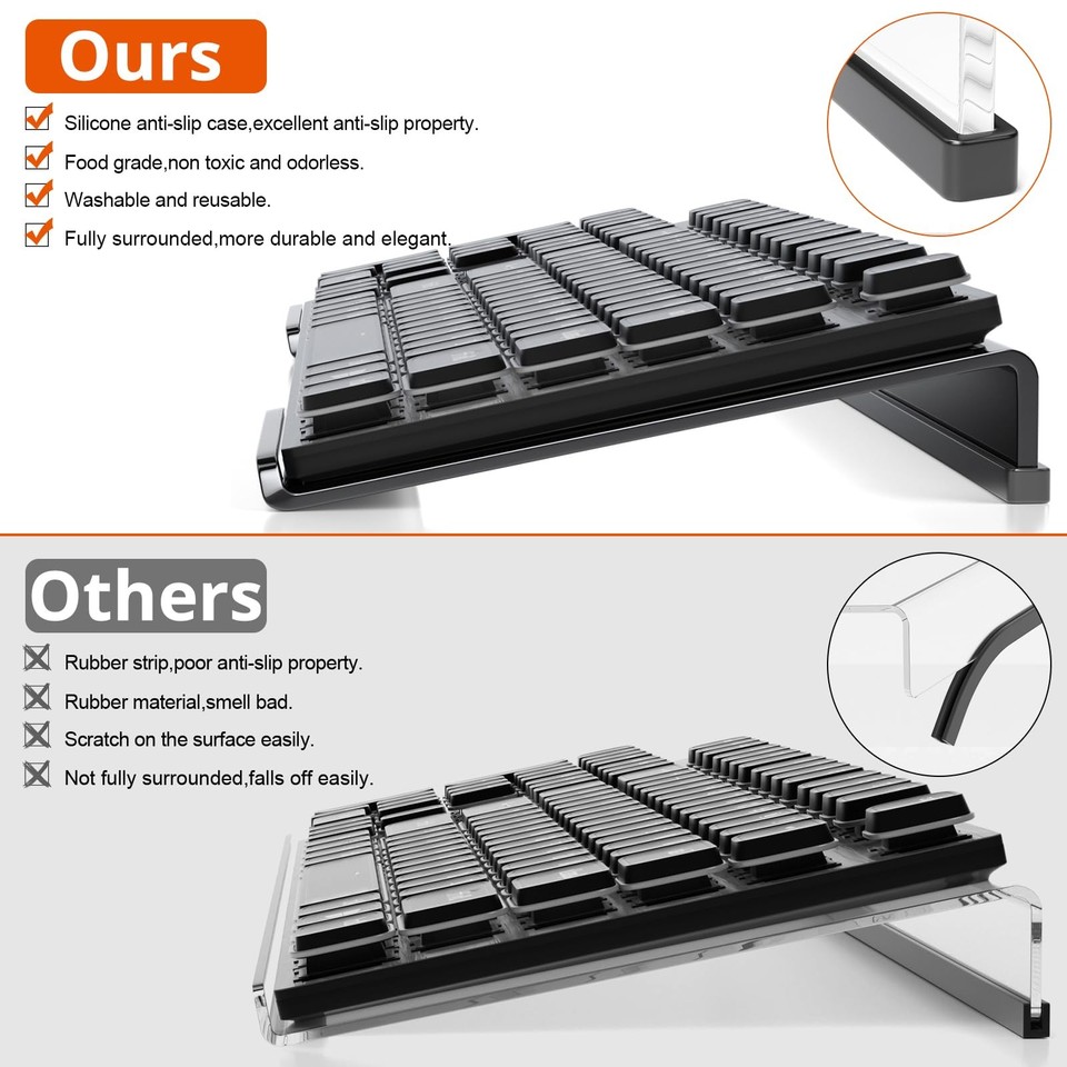 Ergonomic Computer Keyboard Stand - Tilt PC Keyboard Stand Riser for ...
