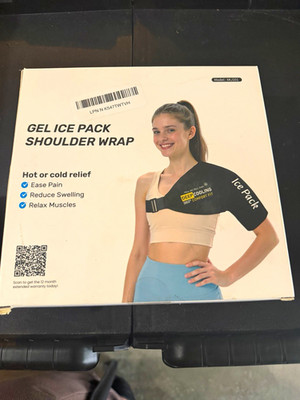 Purella Hot/Cold Shoulder Wrap Gel Pack Reusable Microwaveable XKJ101 Black