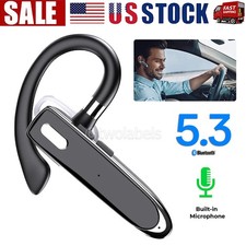 Trucker Wireless Headset Bluetooth 5.3 Earpiece Dual Mic Earbud Noise Cancelling