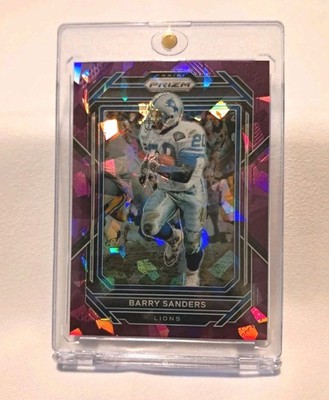 Panini 2022 Prizm Purple Ice Prizm Football Barry Sanders Lions #102 /225