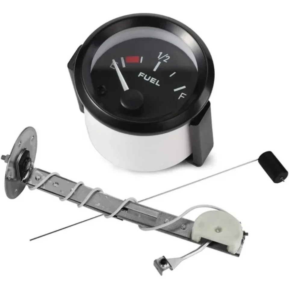 2" 52mm Car Fuel Level LED Light Gauge Meter E-1/2-F Pointer With Fuel Sensor - Image 2 of 4