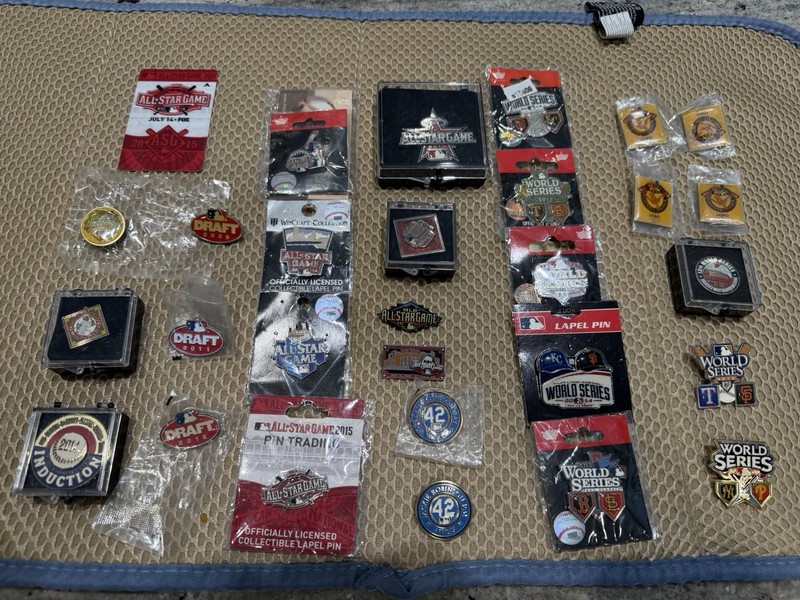 2008-2015 Group Of MLB World Series & All-Star Game Lapel Pins, Many press pins