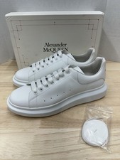 Alexander McQueen Oversized Leather Sneakers Men’s 48 / US 15 White Shoes - NEW