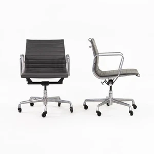 2010 Herman Miller Eames Aluminum Group Management Desk Chair Leather 6x Avail
