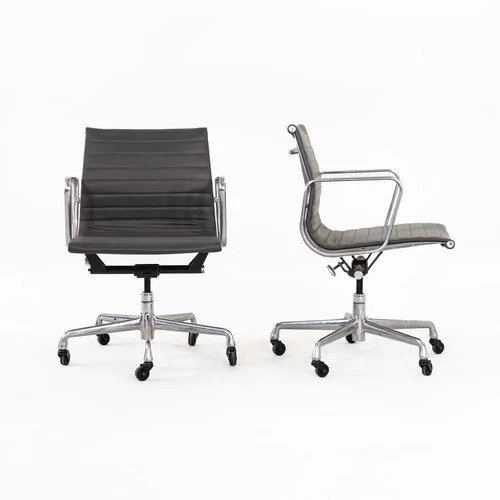 2010 Herman Miller Eames Aluminum Group Management Desk Chair Leather 6x Avail