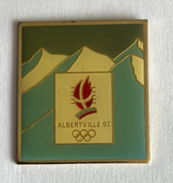 Pin's Jeux Olympiques Albertville 1992 - Etape Flamme Olympique (08/02/92) - Occasion