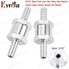 2Pcs 5/16" 8mm Fuel Line One Way Non Return Check Valve Petrol Diesel Oil Water