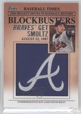 2012 Topps Update Blockbusters Hat Logo Patch John Smoltz #BP-28 Patch HOF 1g5