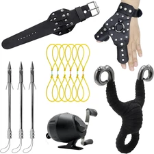 7Pcs Fishing Slingshot Kit Bow Fishing Reel Catapult Hunting Shooting Fishing Br