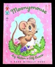 MOONYMOUSE ~ cloth cover HB vintage children's Rand McNally Tip-Top Elf Book