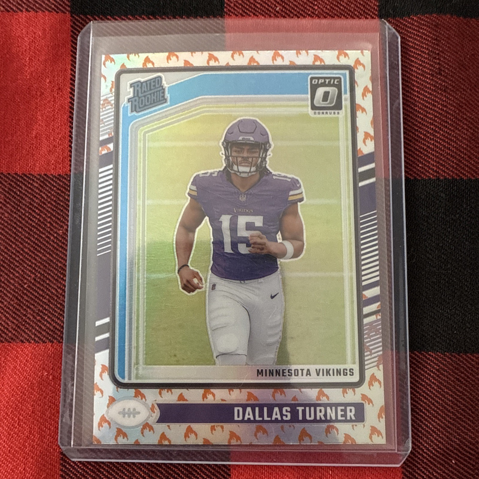 2024 Panini Donruss Optic Rated Rookie Dallas Turner #224 Fire Prizm (RC)