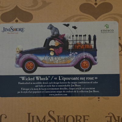 Jim Shore Heartwood Creek Pickup Truck Witch Resin Figurine Halloween