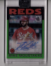 Mike Moustakas 2021 Topps Clearly Authentic  Auto SP 77/99 Cincinnati Reds