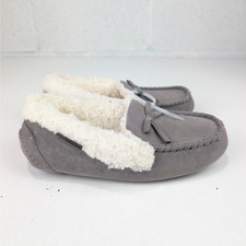 Mukluks Womens 7 Jayluh Suede  Faux Fur Lining Moccasin Slipper - Purplish Gray